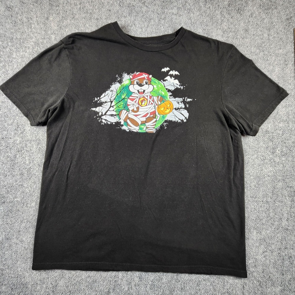 Buc-ee's Halloween Boo Crew Mummy Graphic T-Shirt Black Mens 2XL Spooky Beaver